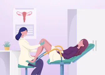 Illustration d’une consultation gynécologique